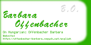 barbara offenbacher business card